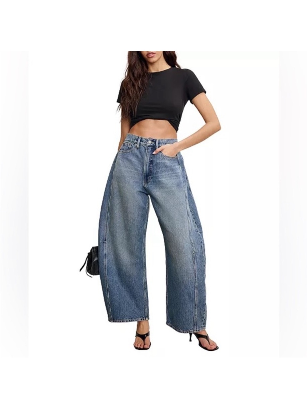 NWT Good American EXTREME BARREL Jeans SIZE 8